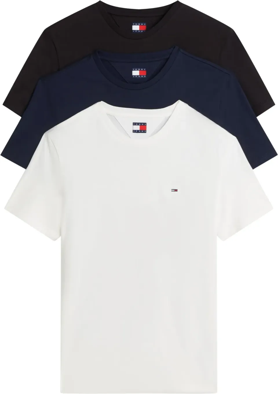 Tommy Jeans T-Shirts Herren 3er Pack Baumwolle