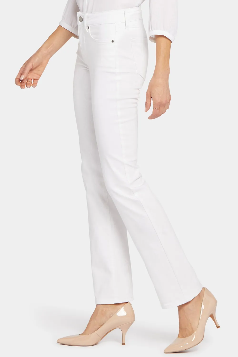NYDJ Marilyn Straight Jeans Optic White weiß