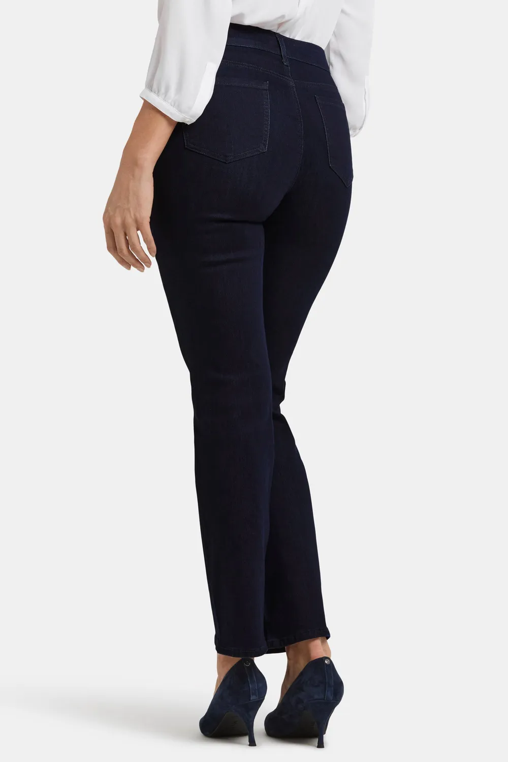 NYDJ Marilyn Straight Jeans Dark Enzyme gerades Bein