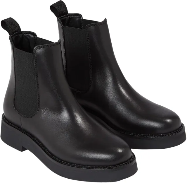Tommy Jeans TJW Chelsea Flat Boot Stiefel Schwarz
