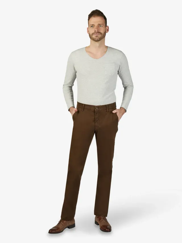Club of Comfort Garvey 6421 Hose dunkelbraun Gabardine