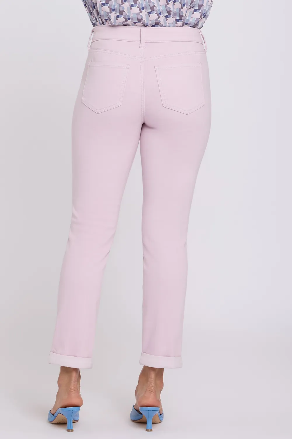 NYDJ Sheri Slim Straight Ankle Jeans Light Lilac formend