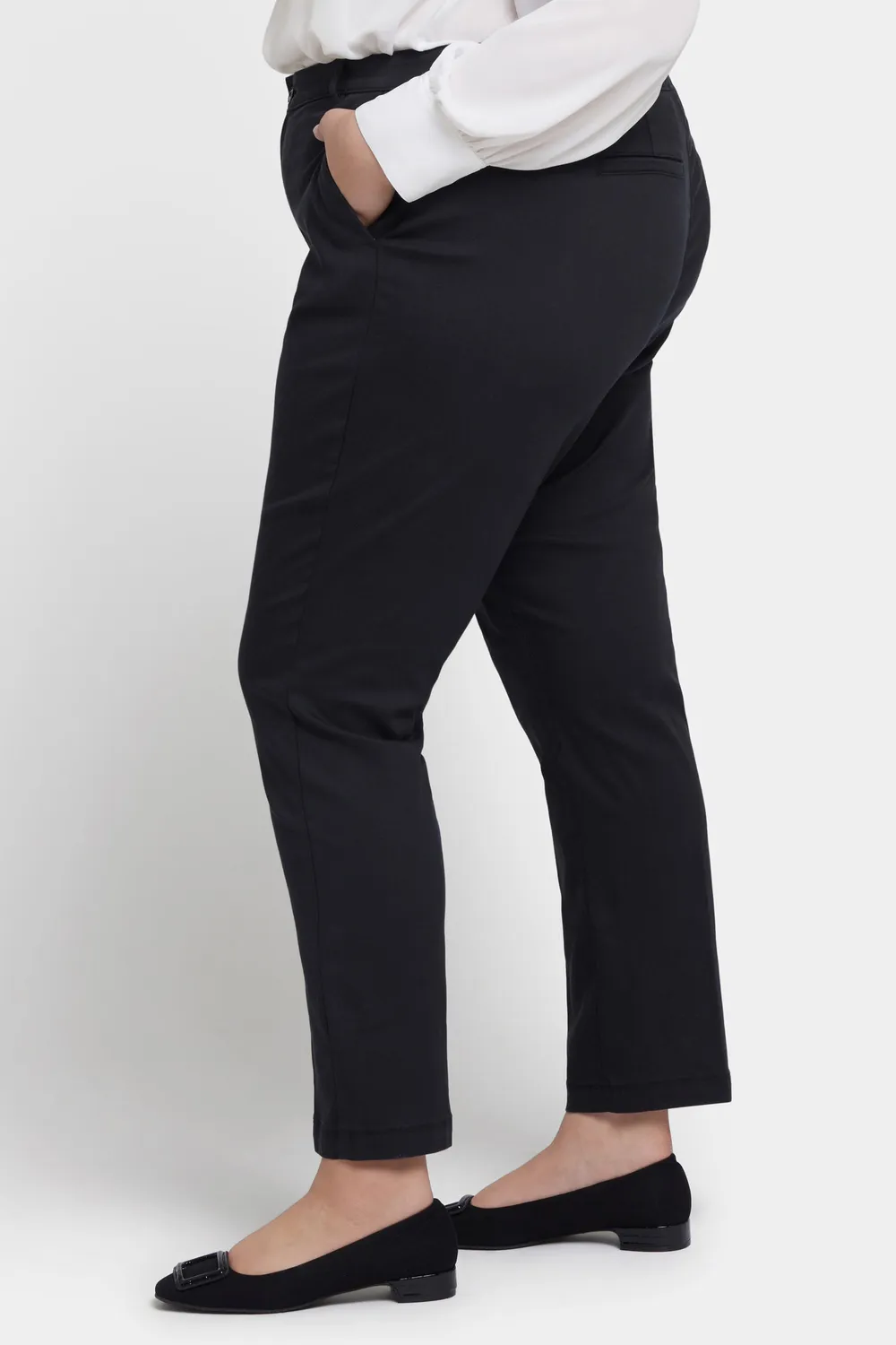 NYDJ Sadie Slim Hose Plus Schwarz Twill