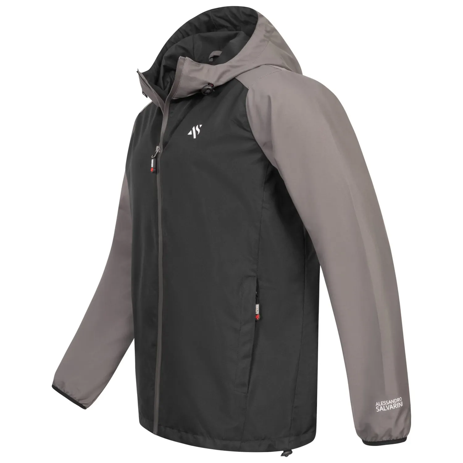 Alessandro Salvarini AS322 Regenjacke Dunkelgrau-Schwarz