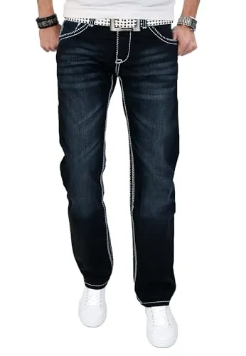 Alessandro Salvarini Designer Herrenjeans Ocean Blue 42W/36L Comfort-Fit