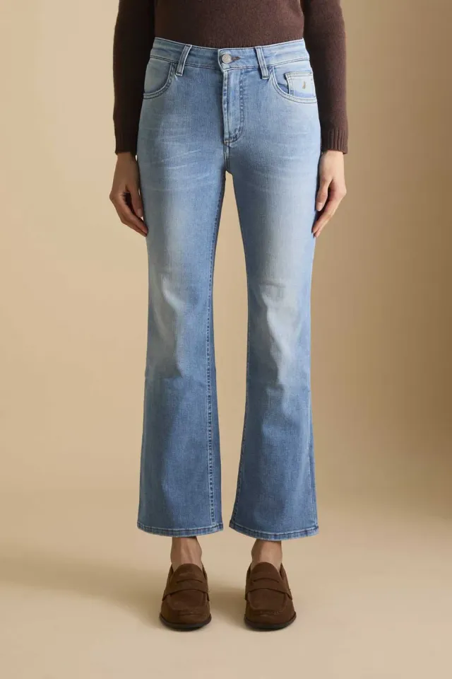Jeckerson Janelle Jeans Damen Hellblau Flared Fit