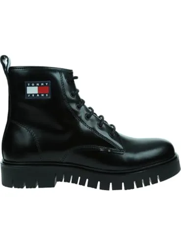 Tommy Jeans Mid Boot Schnürstiefel Damen Lack 38 EU