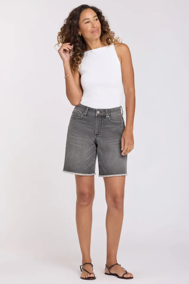 NYDJ Naomi Relaxed Denim-Shorts Dusty Ash 6