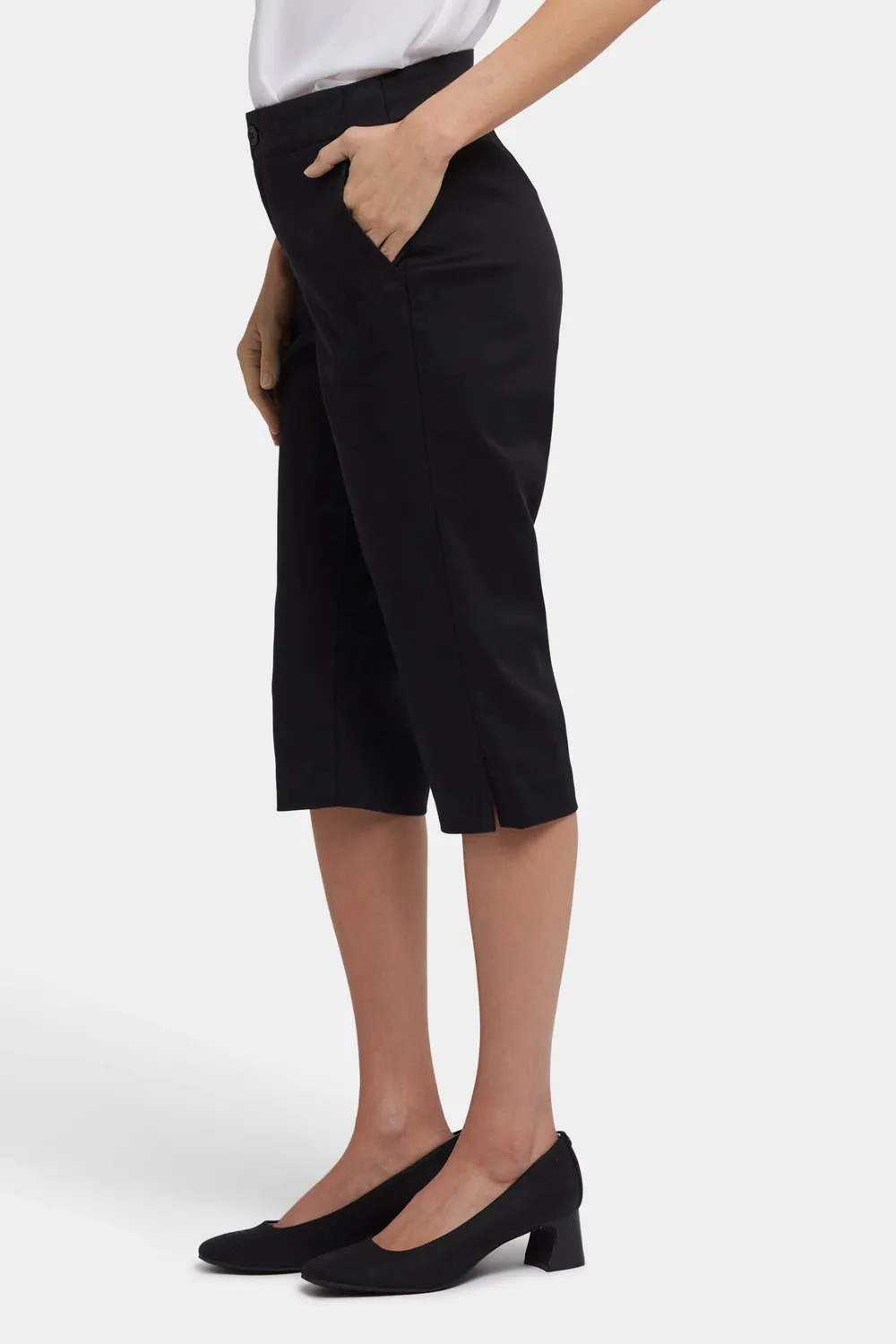 NYDJ Payton Pedal Pushers Caprihose Schwarz Slim