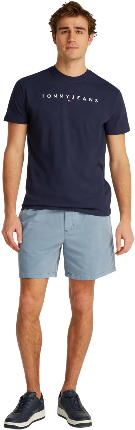 Tommy Jeans Reg Linear T-Shirt Herren Dunkelblau
