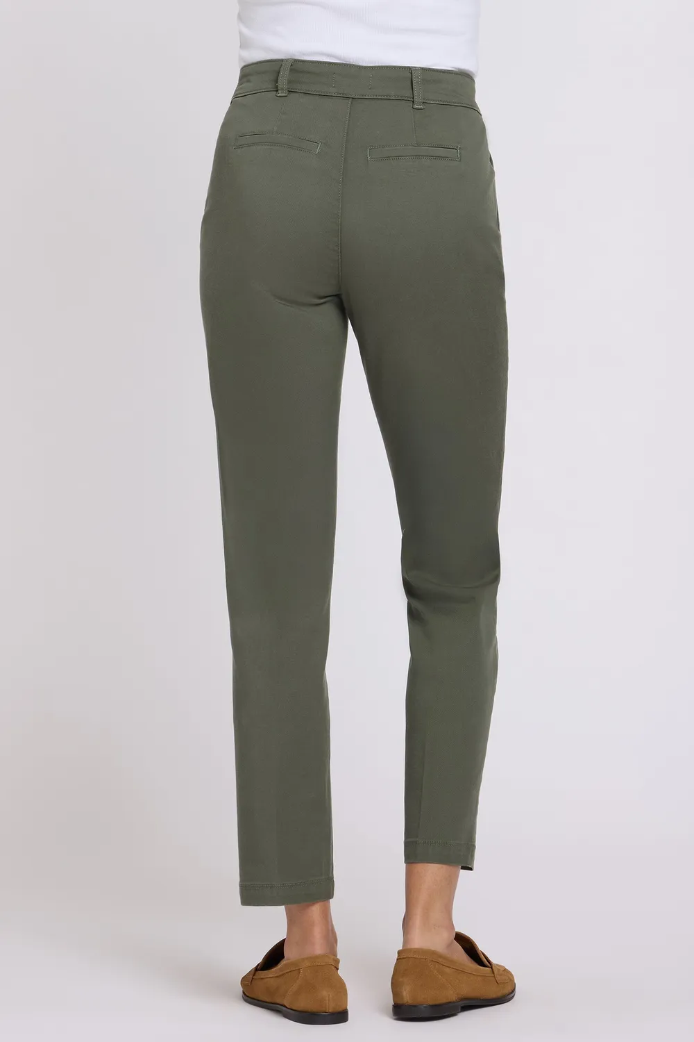 NYDJ Sadie Slim Stoffhose Stretch Desert Green elegant