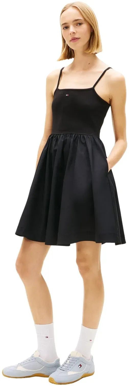 Tommy Jeans TJW Rib Poplin Mix Strappy Kleid Größe M