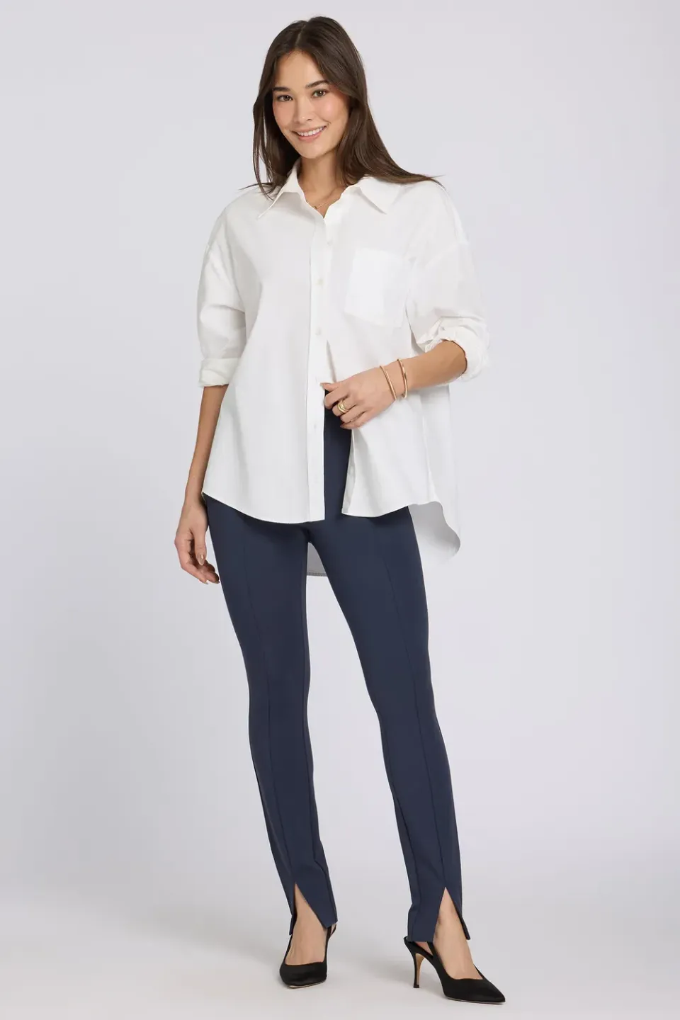 NYDJ Zelda Pull-On Hose Oxford Navy Slim
