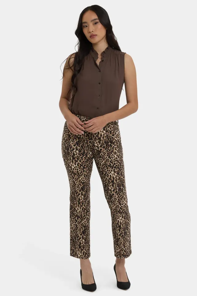 NYDJ Marilyn Straight Ankle Jeans Savanna Leo-Print