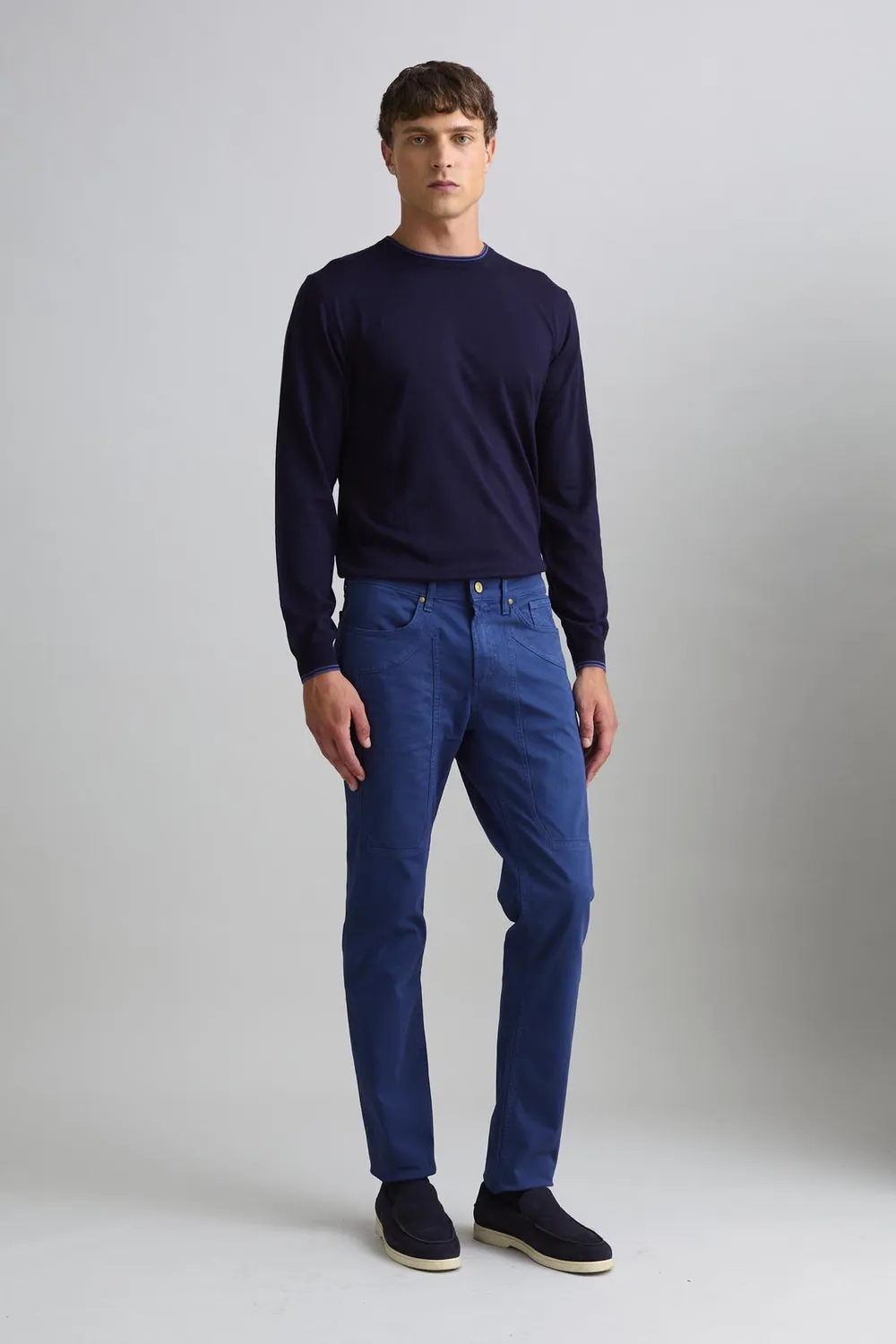 Jeckerson John Toppa Hose Slim Fit meeresblau Gabardine