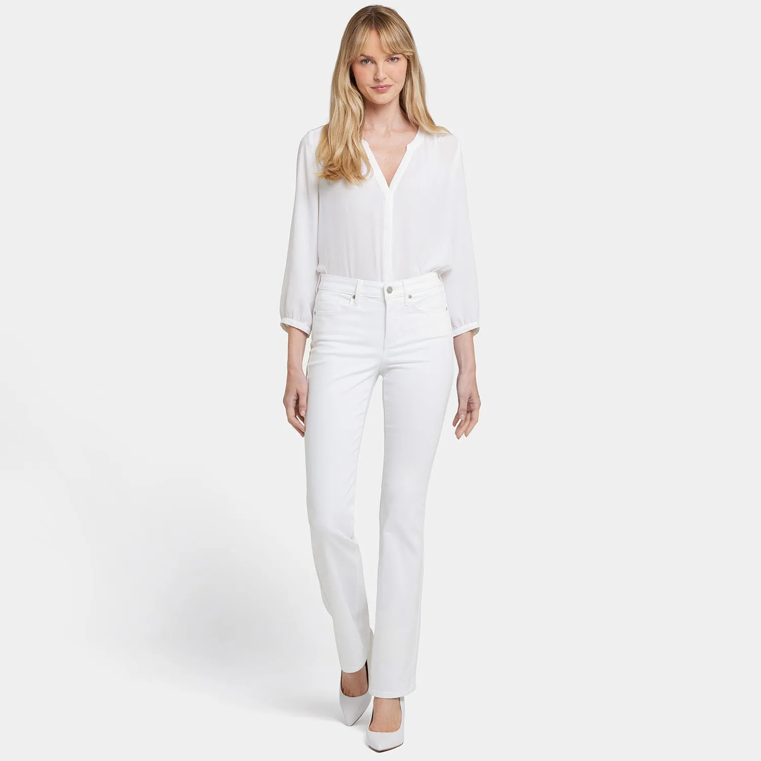 NYDJ Barbara Bootcut Jeans Optic White Weiß