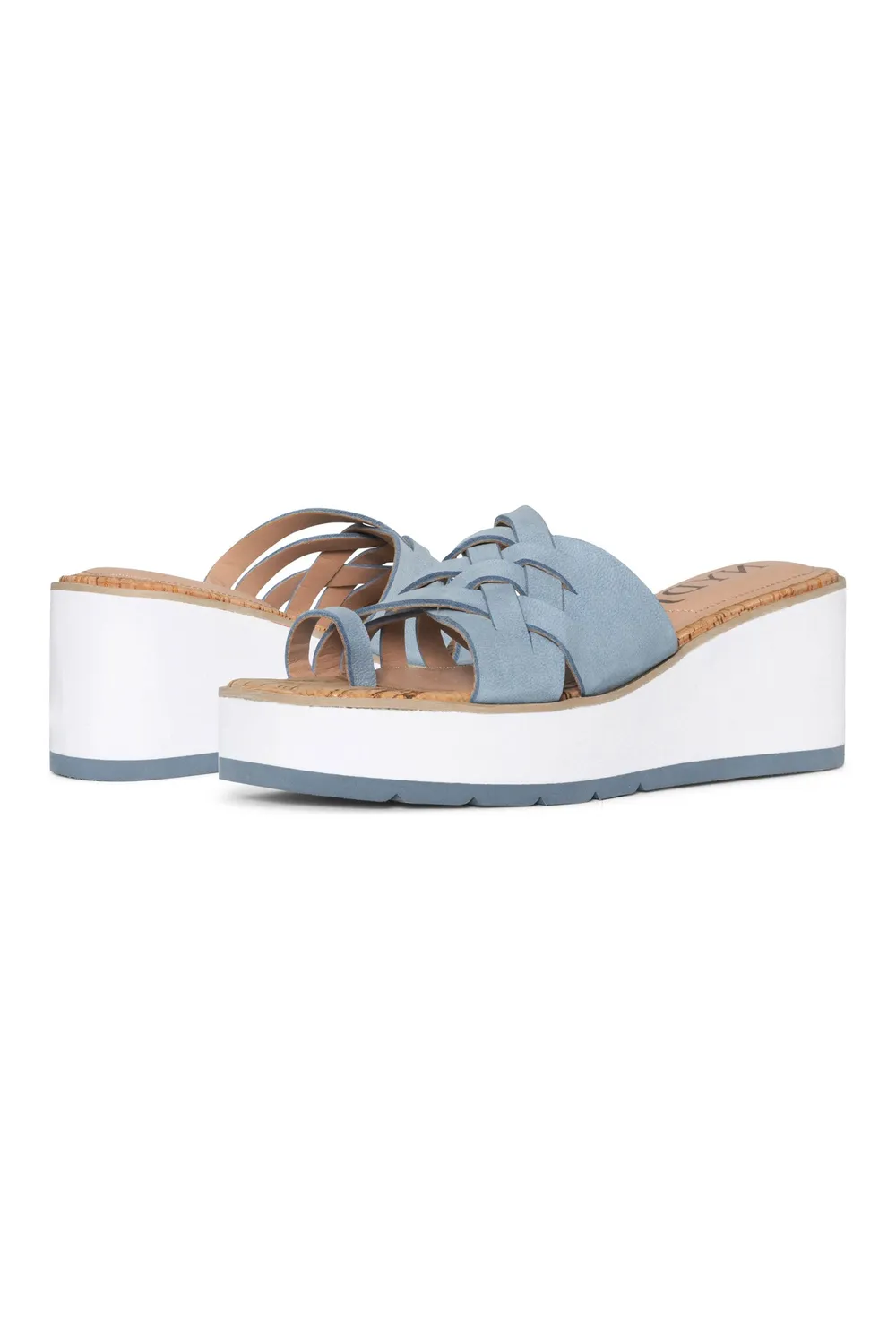 NYDJ Reesie Keil-Sandalen Blue Sky