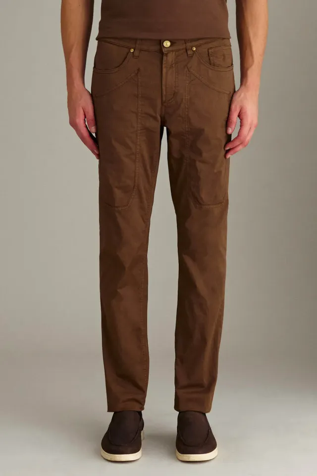 Jeckerson John Hose Herren braun Slim Fit