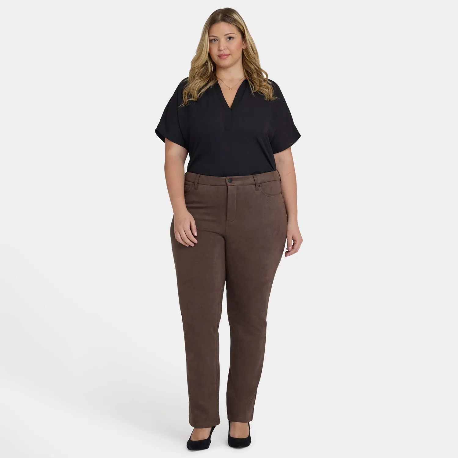 NYDJ Marilyn Straight Hose Plus Coffee Bean Stretch