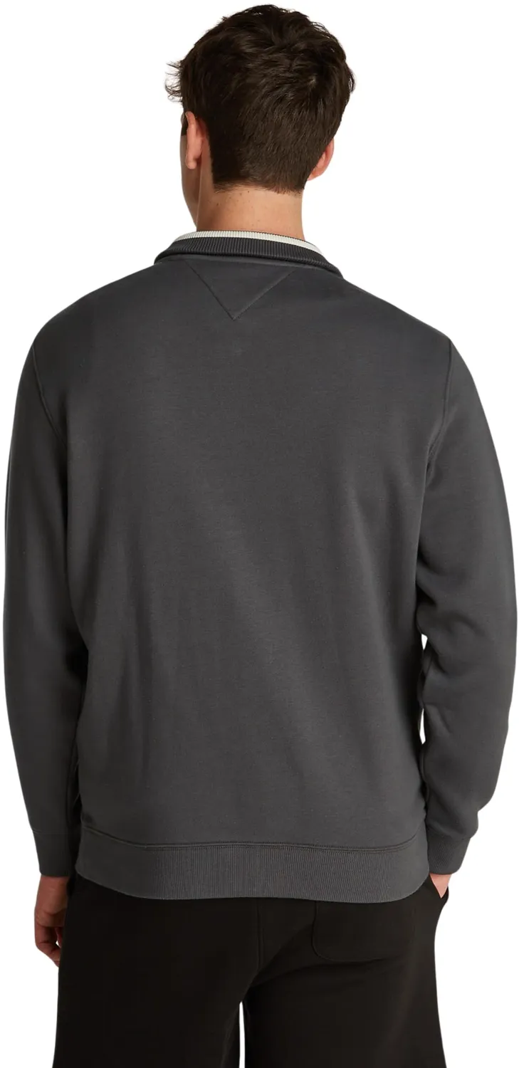 Tommy Jeans Fleece Zip Thru Sweatjacke Washed Black Regular