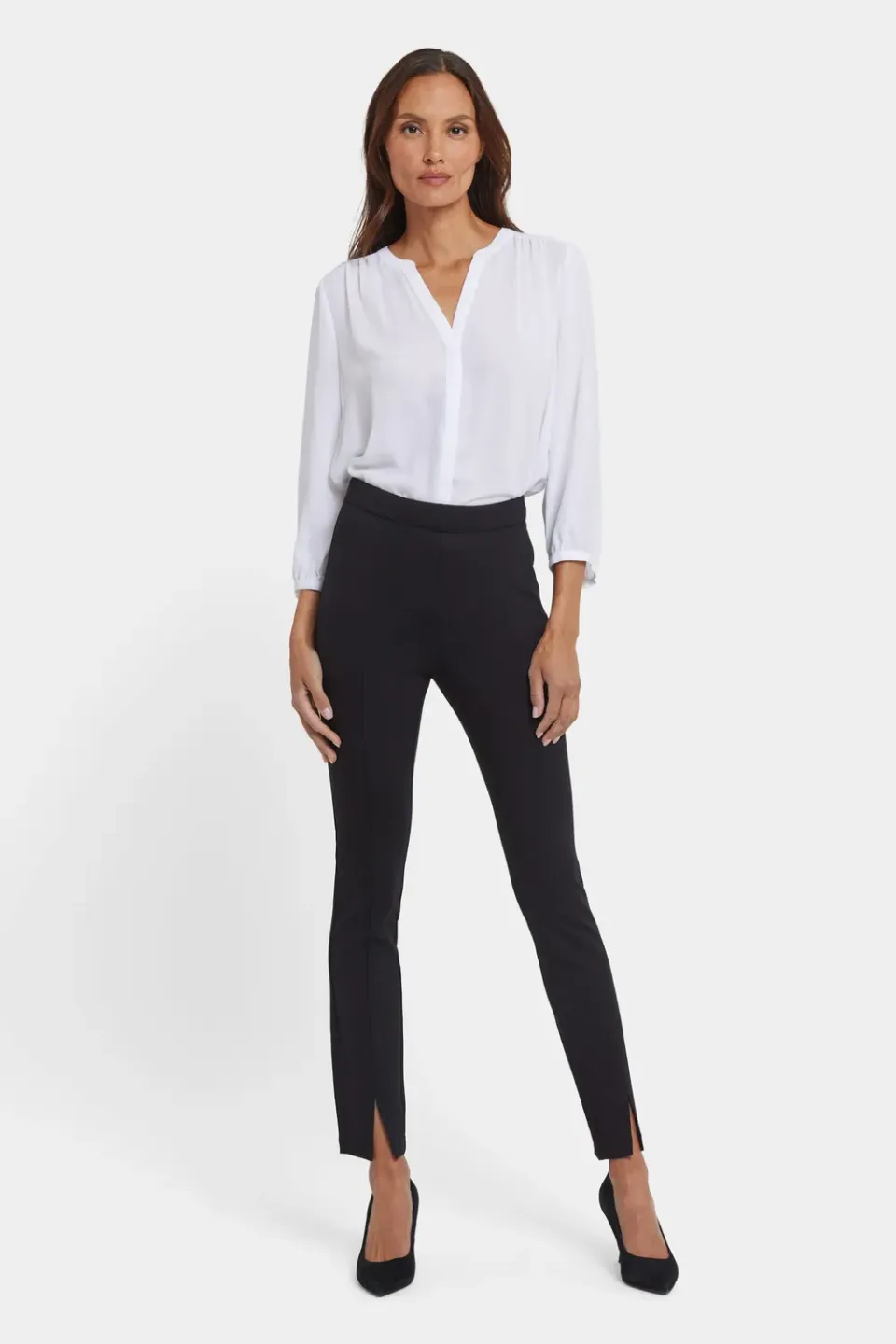 NYDJ Zelda Hose Schwarz Ponte Slim Pull-On