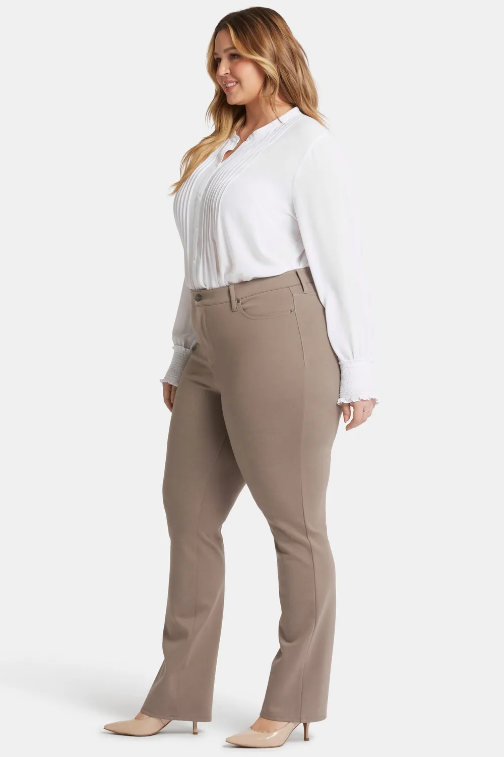 NYDJ Marilyn Straight Hose Plus Size Saddlewood