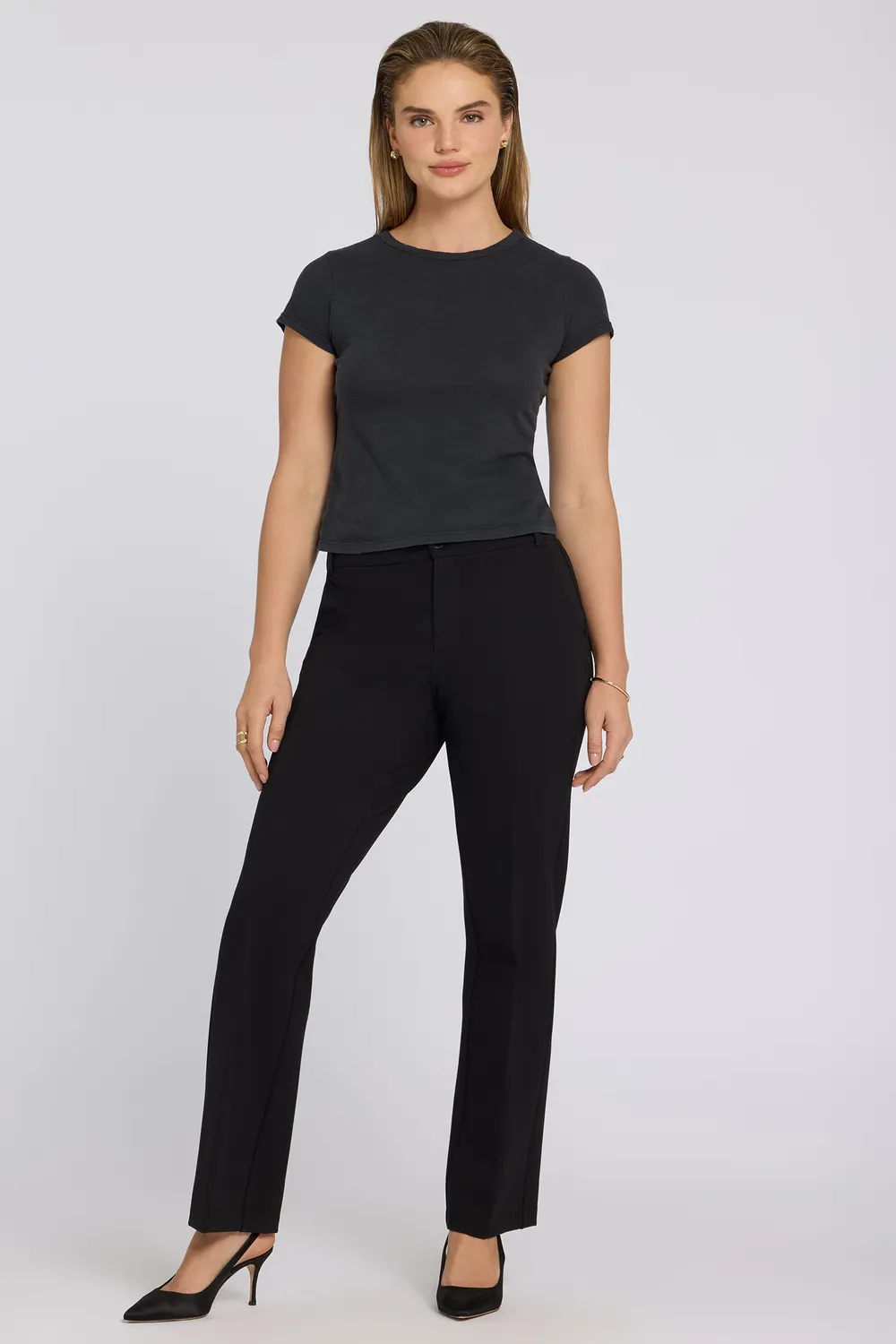 NYDJ Bella Trouser Hose Schwarz schmal