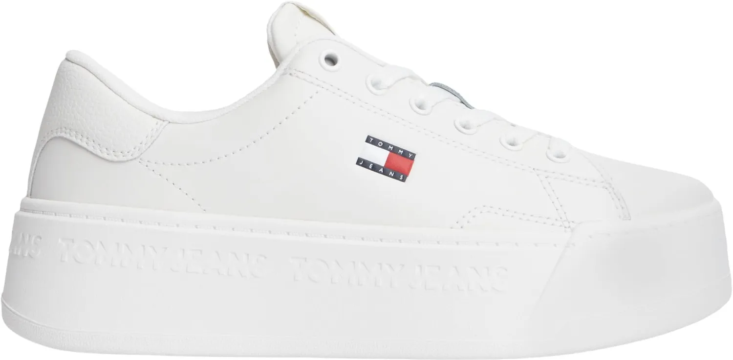 Tommy Jeans TJW Script Cupsole Flatform Sneaker Weiß