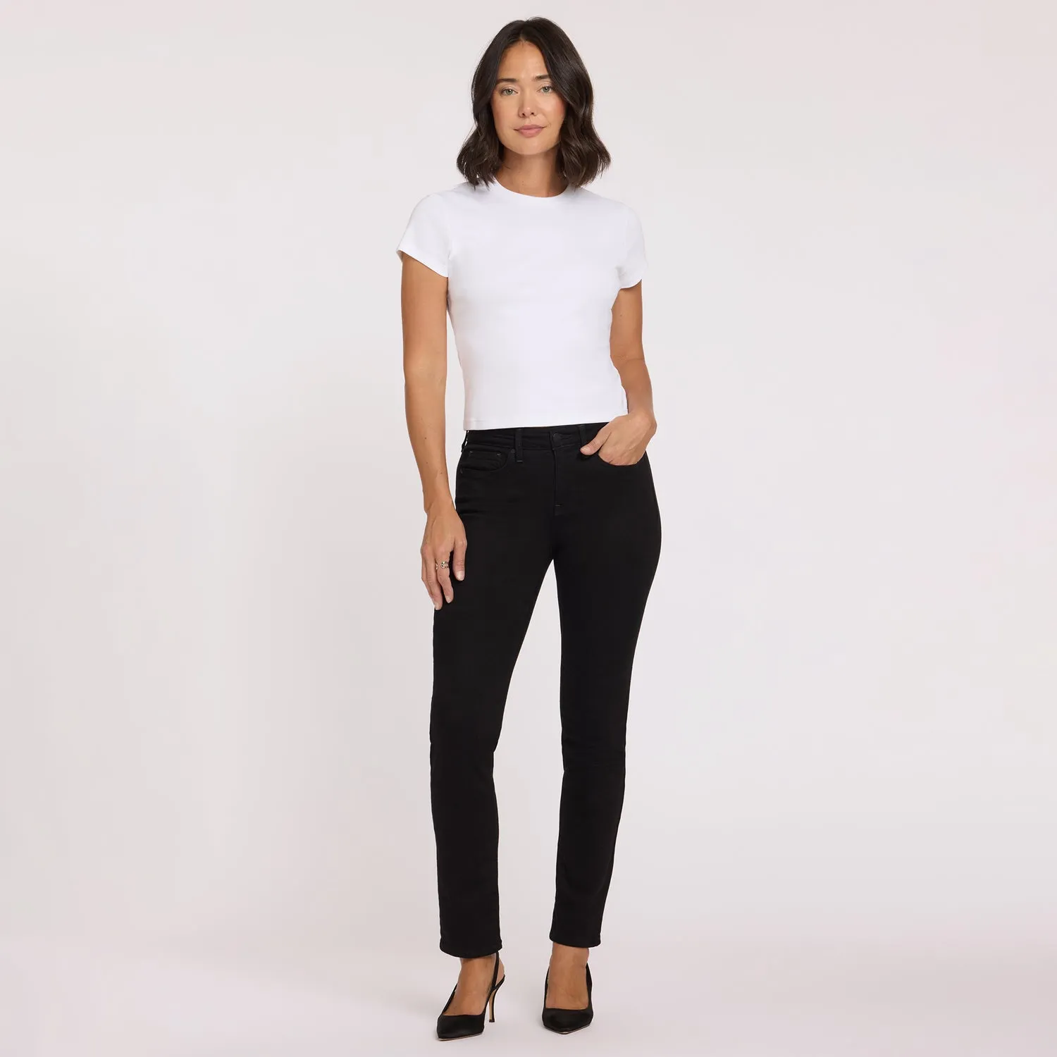 NYDJ Sheri Slim Schwarz Slim-Fit Jeans