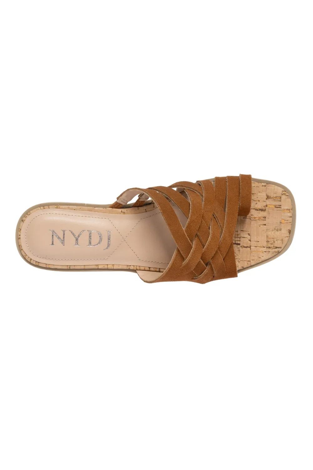 NYDJ Reesie Wedge Sandalen Cognac Wildleder