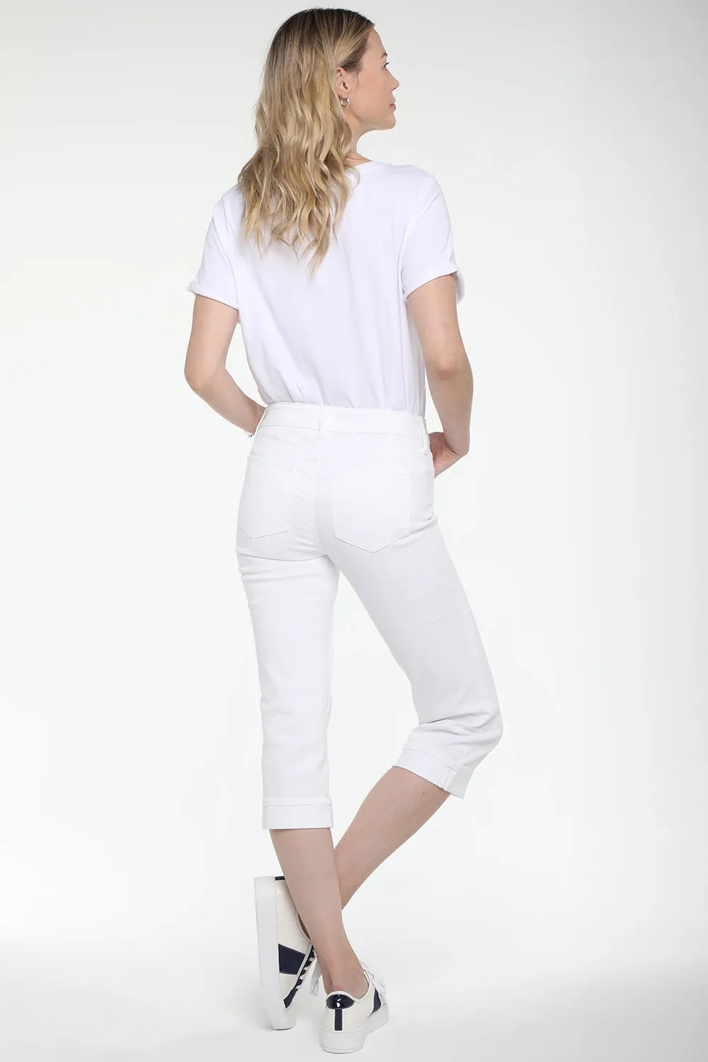 NYDJ Marilyn Straight Crop Petite Jeans Optic White