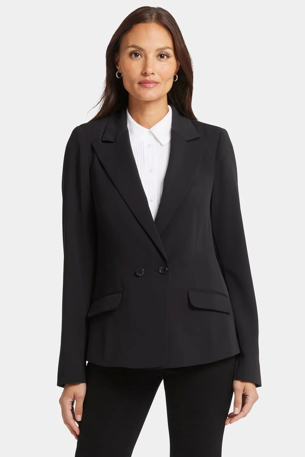 NYDJ Modern Blazer Jacke Schwarz M Zweireiher