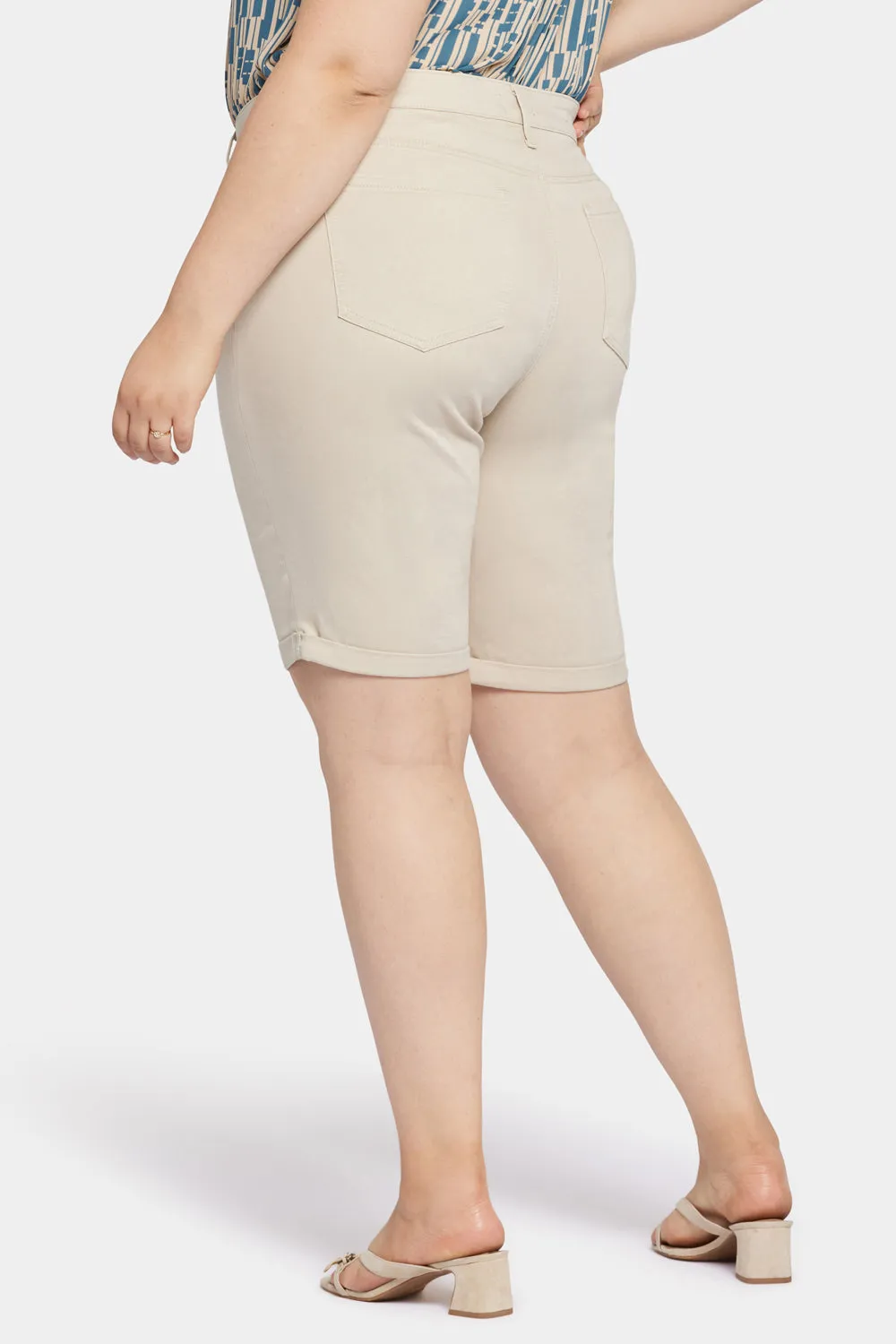 NYDJ Briella 11 Inch Denim Shorts Feather Plus