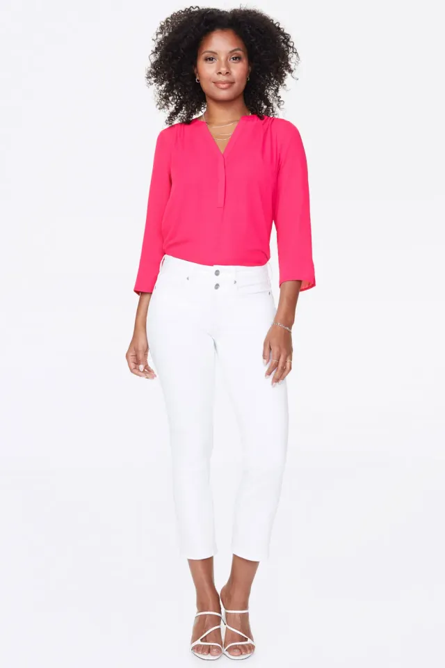 NYDJ Marilyn Straight Ankle Jeans Optic White