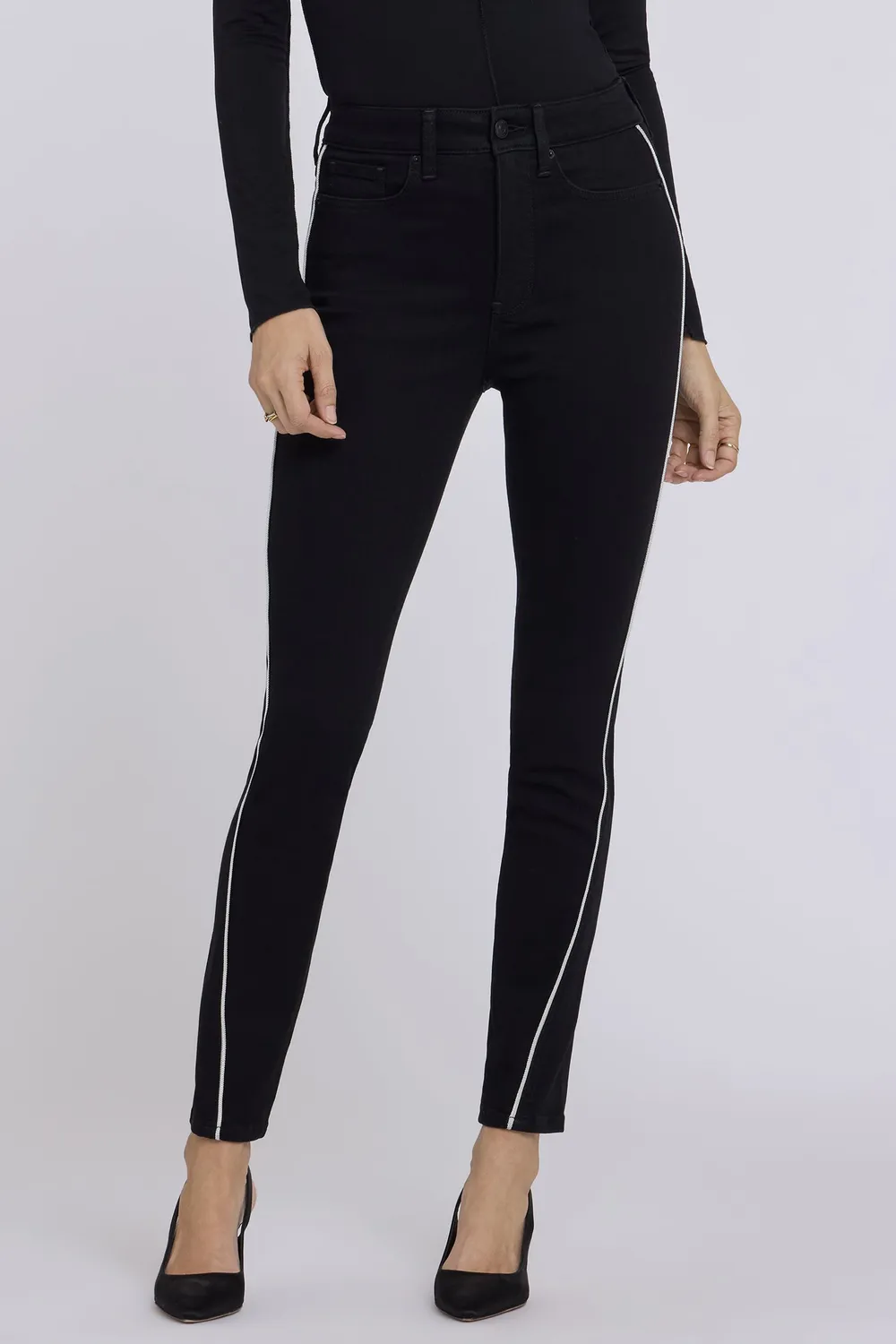 NYDJ Ami Skinny Jeans Black Rinse Petite