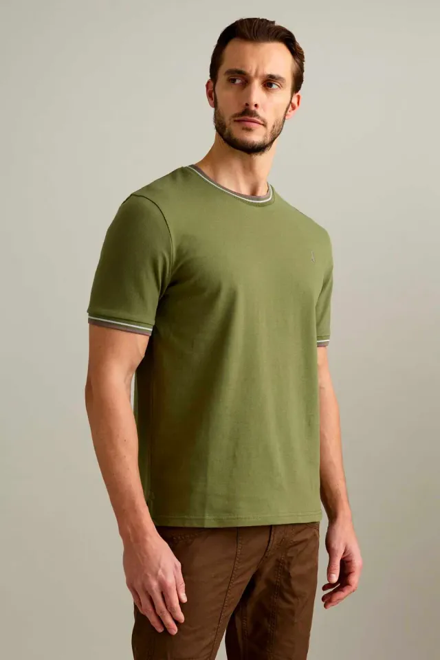 Jeckerson Piquet T-Shirt Dunkelsalbei Baumwolle