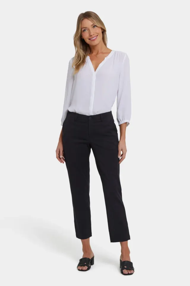NYDJ Easy-Fit Ankle Stoffhose Schwarz Twill
