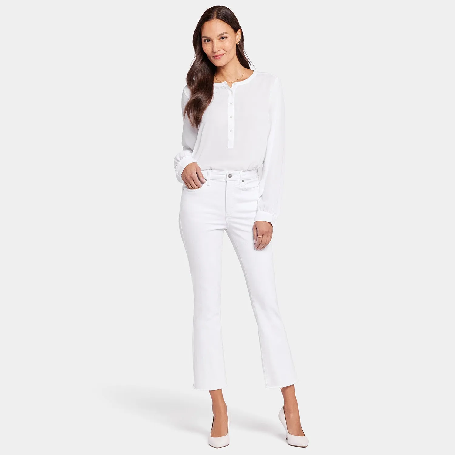 NYDJ Billie Mini Bootcut Jeans Optic White