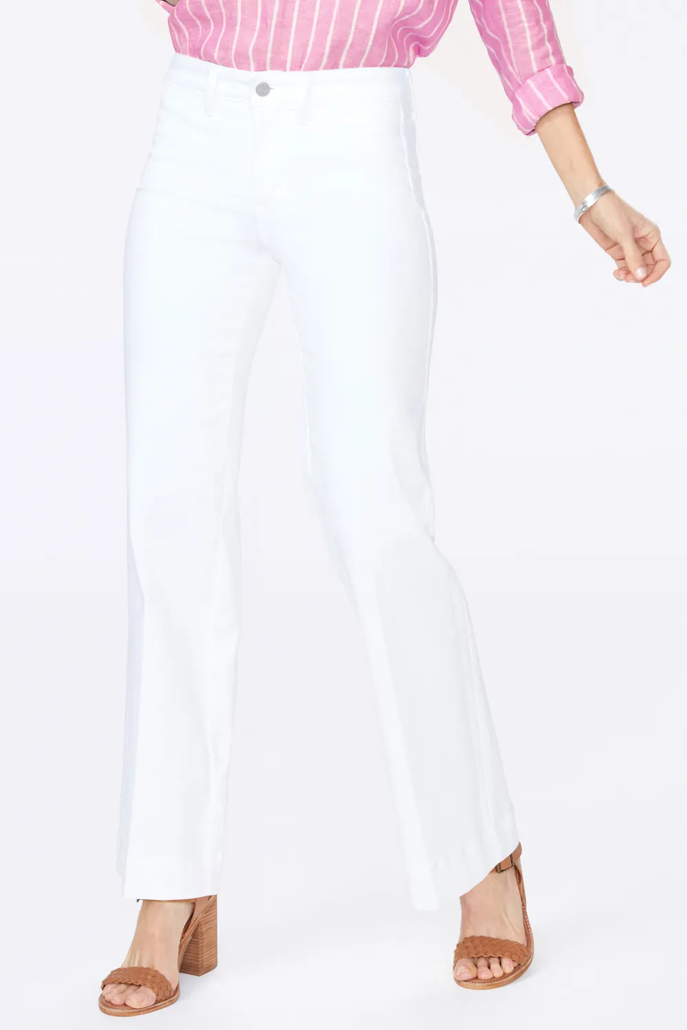 NYDJ Teresa Trouser Jeans Optic White mit Weitbein