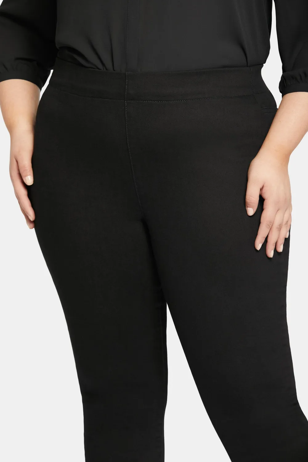NYDJ Skinny Ankle Pull-on Plus Jeans Schwarz elastisch