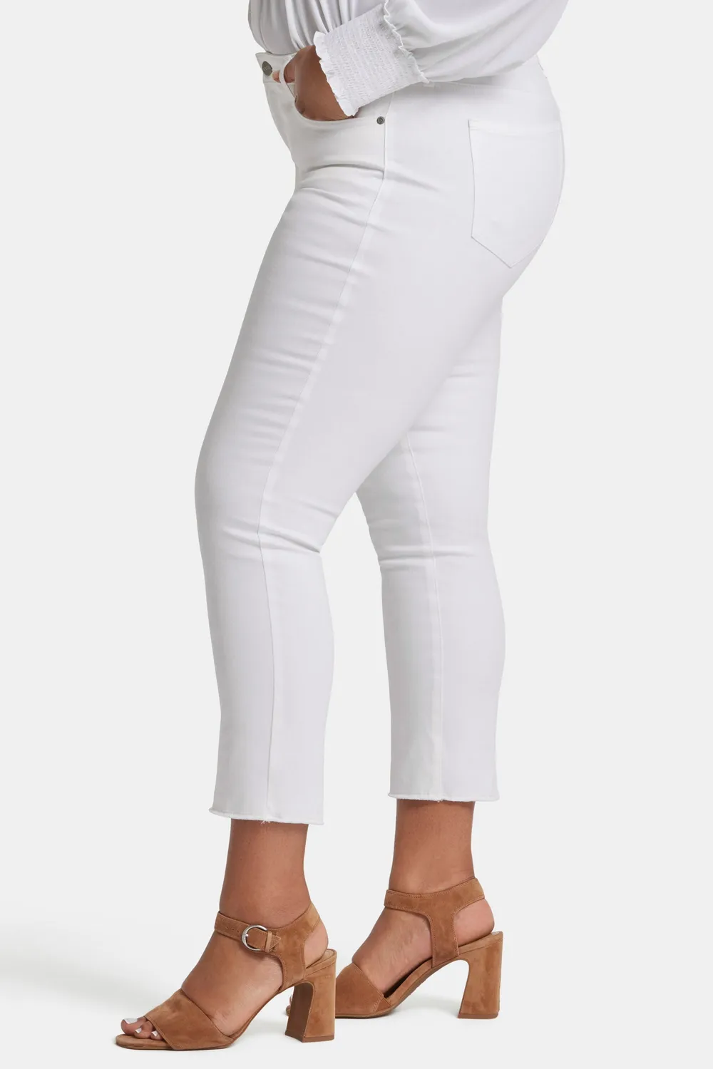 NYDJ Sheri Slim Ankle Jeans Optic White Plus Size
