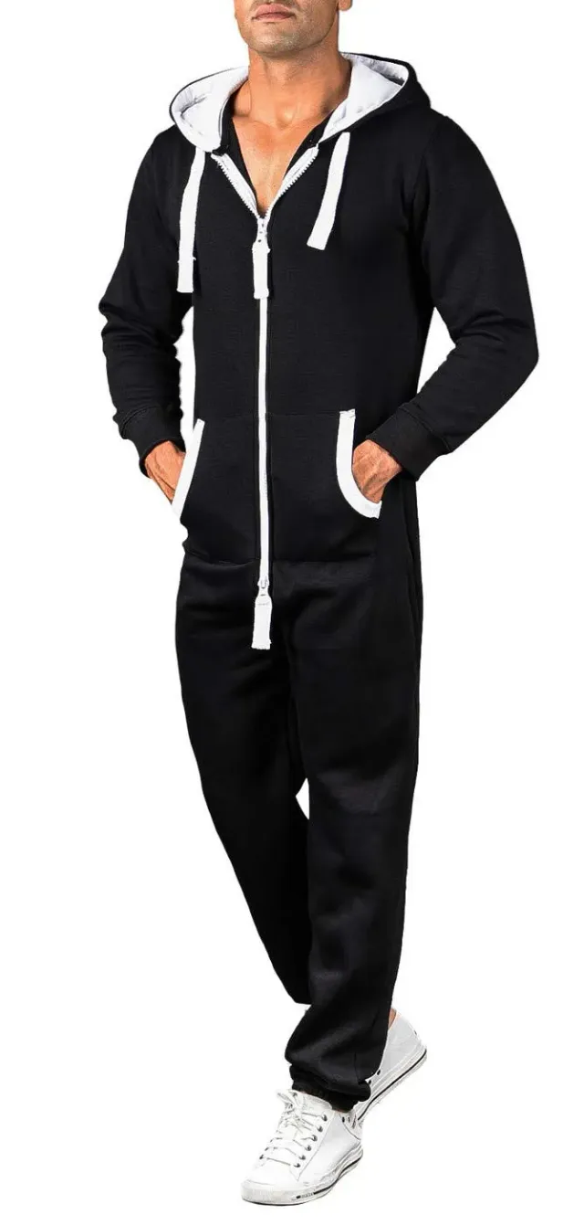 Alessandro Salvarini AS-039 Jumpsuit Trainingsanzug Herren elastisch