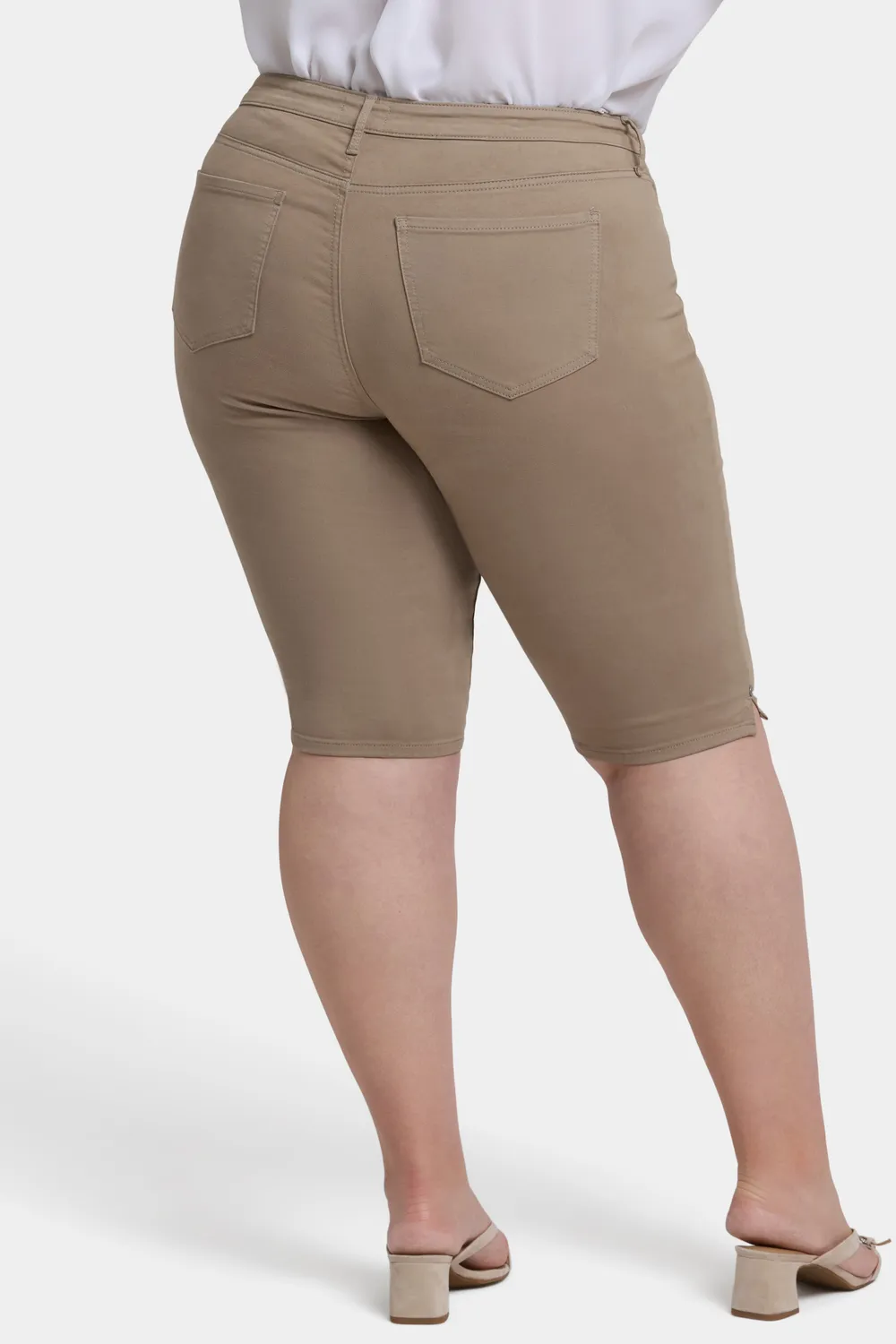 NYDJ Sophie Bike Capri Jeans Plus Saddlewood Knie