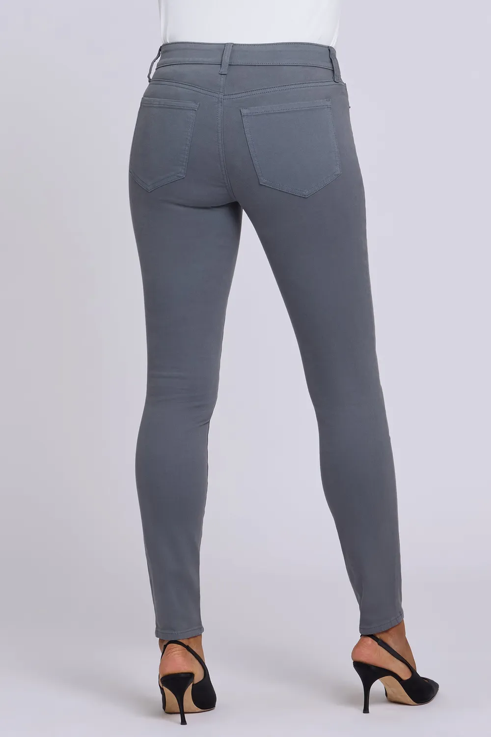NYDJ Ami Skinny Jeans Vintage Charcoal Petite grau