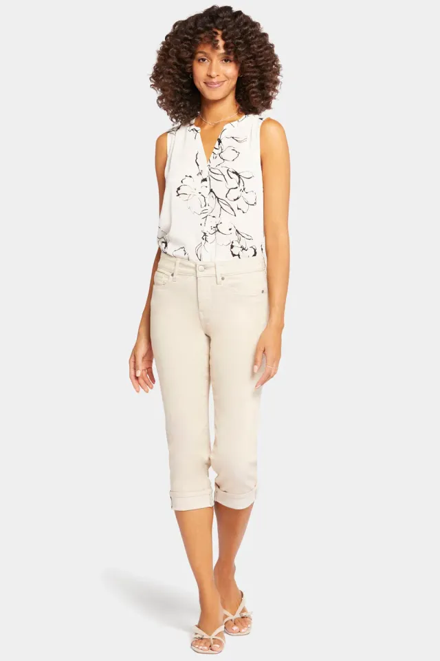 NYDJ Marilyn Straight Petite-Crop-Jeans Feather beige