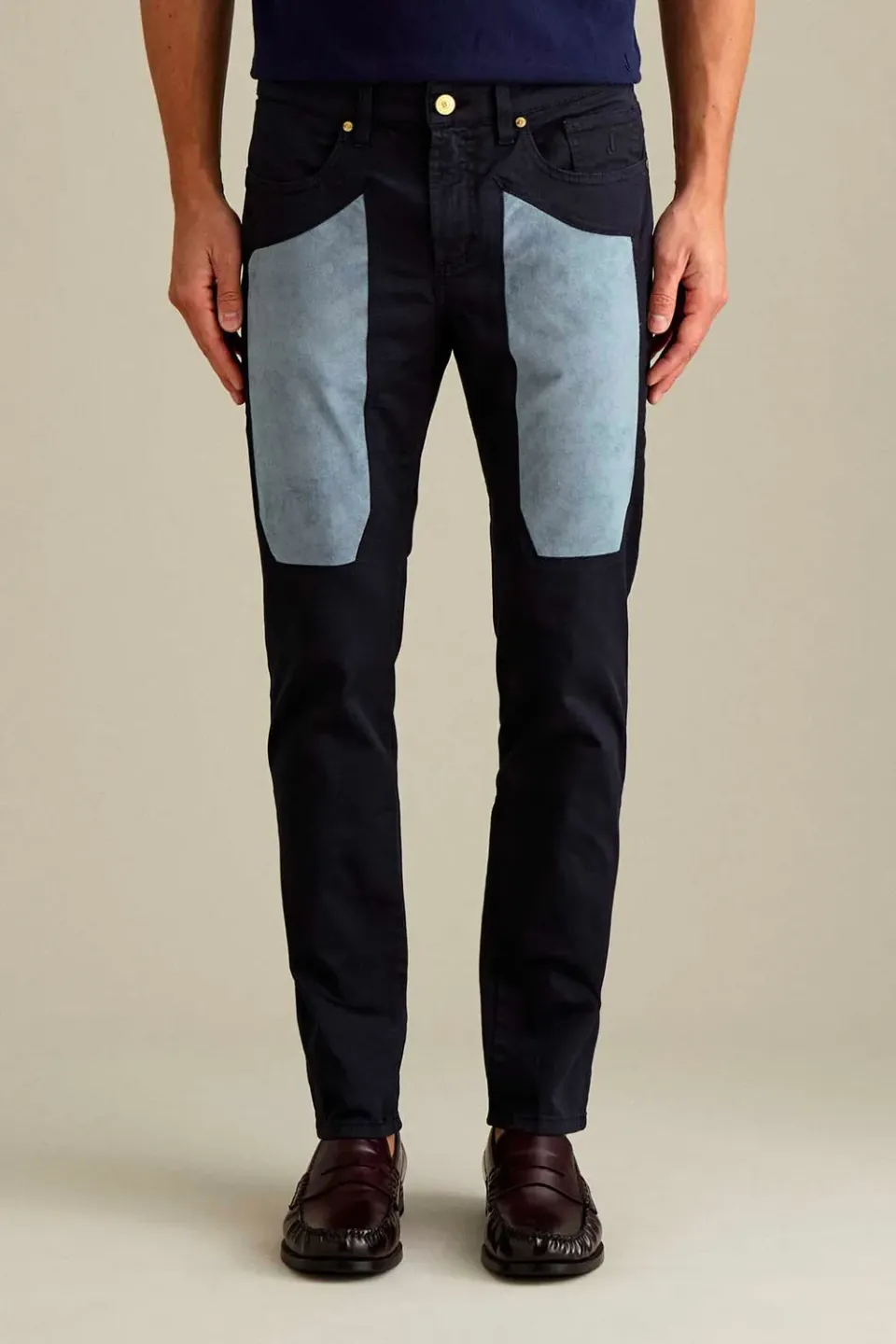 Jeckerson James Chino Hose Dunkelblau Alcantara