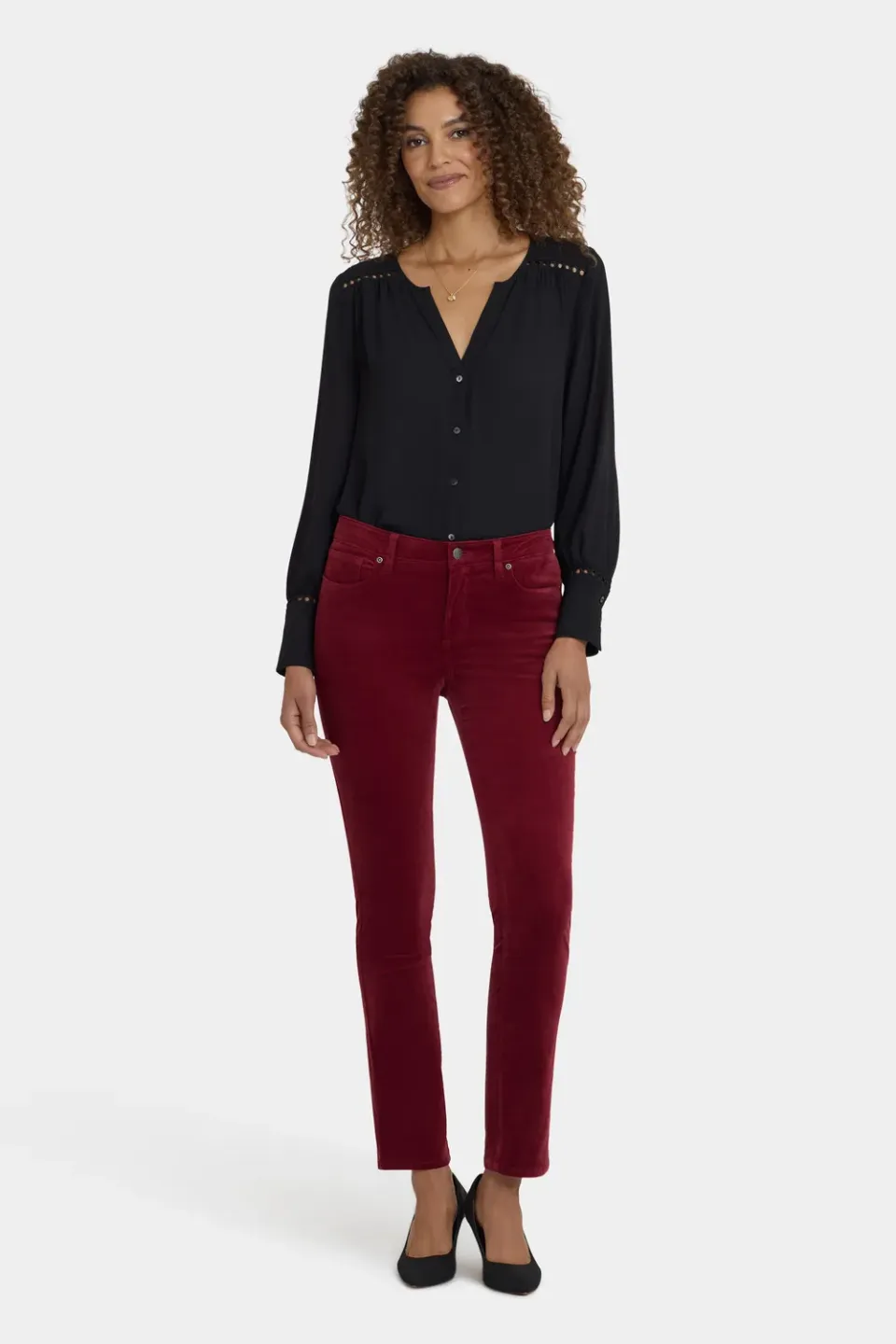 NYDJ Sheri Slim Pants Samthose Wild Currant