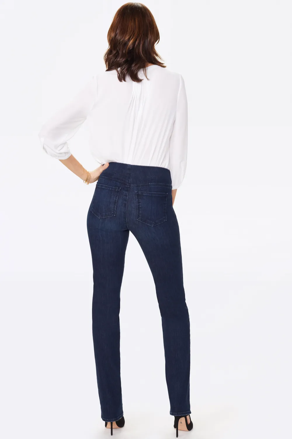 NYDJ Marilyn Straight Pull-On Jeans Denslowe