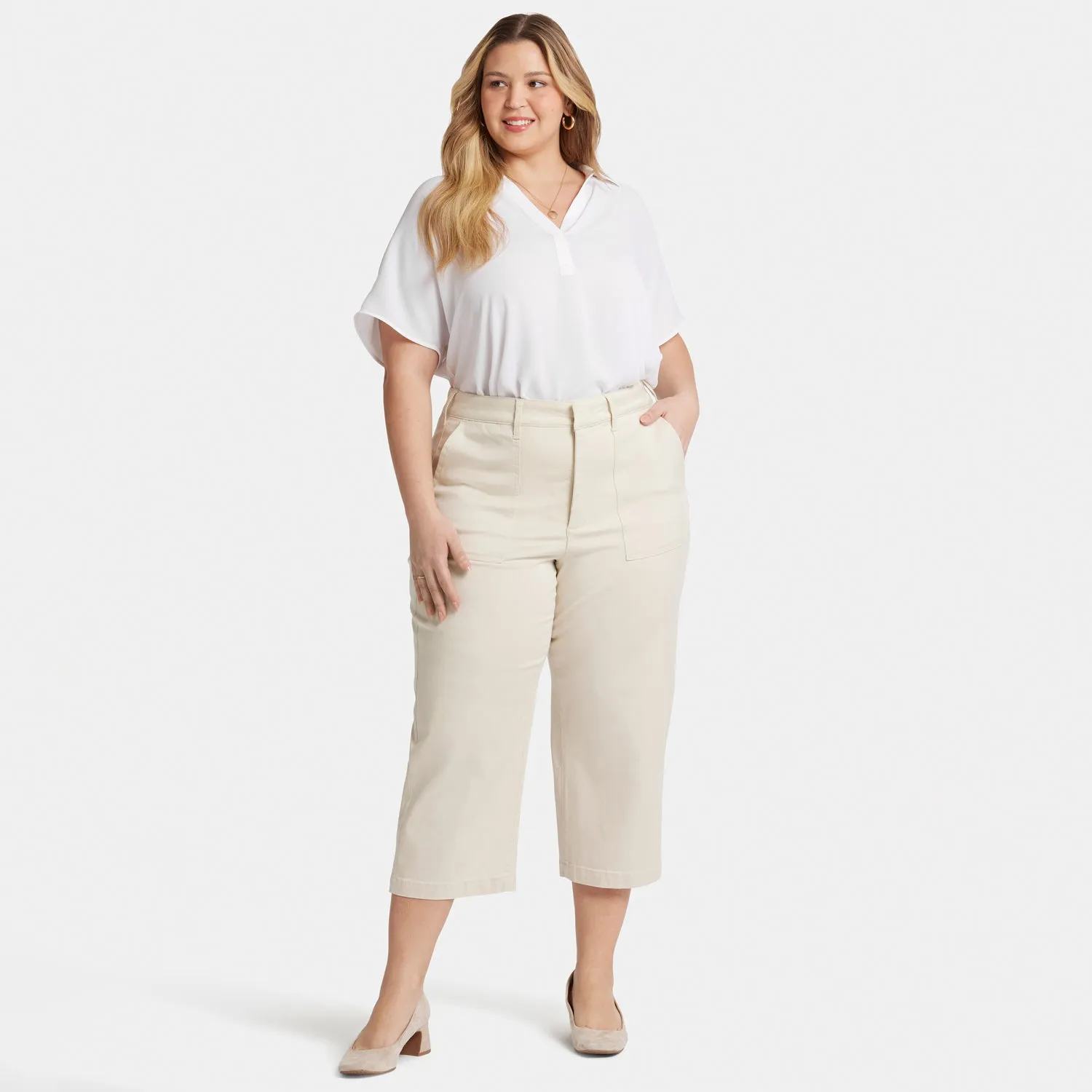 NYDJ Utility Hose White Creek Plus Size weiß