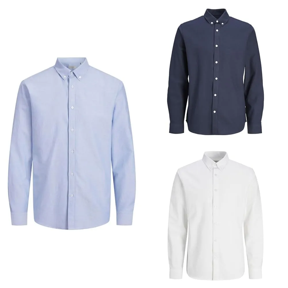 JJ Rebel Boscar Herren Hemd Navy Blazer Langarm